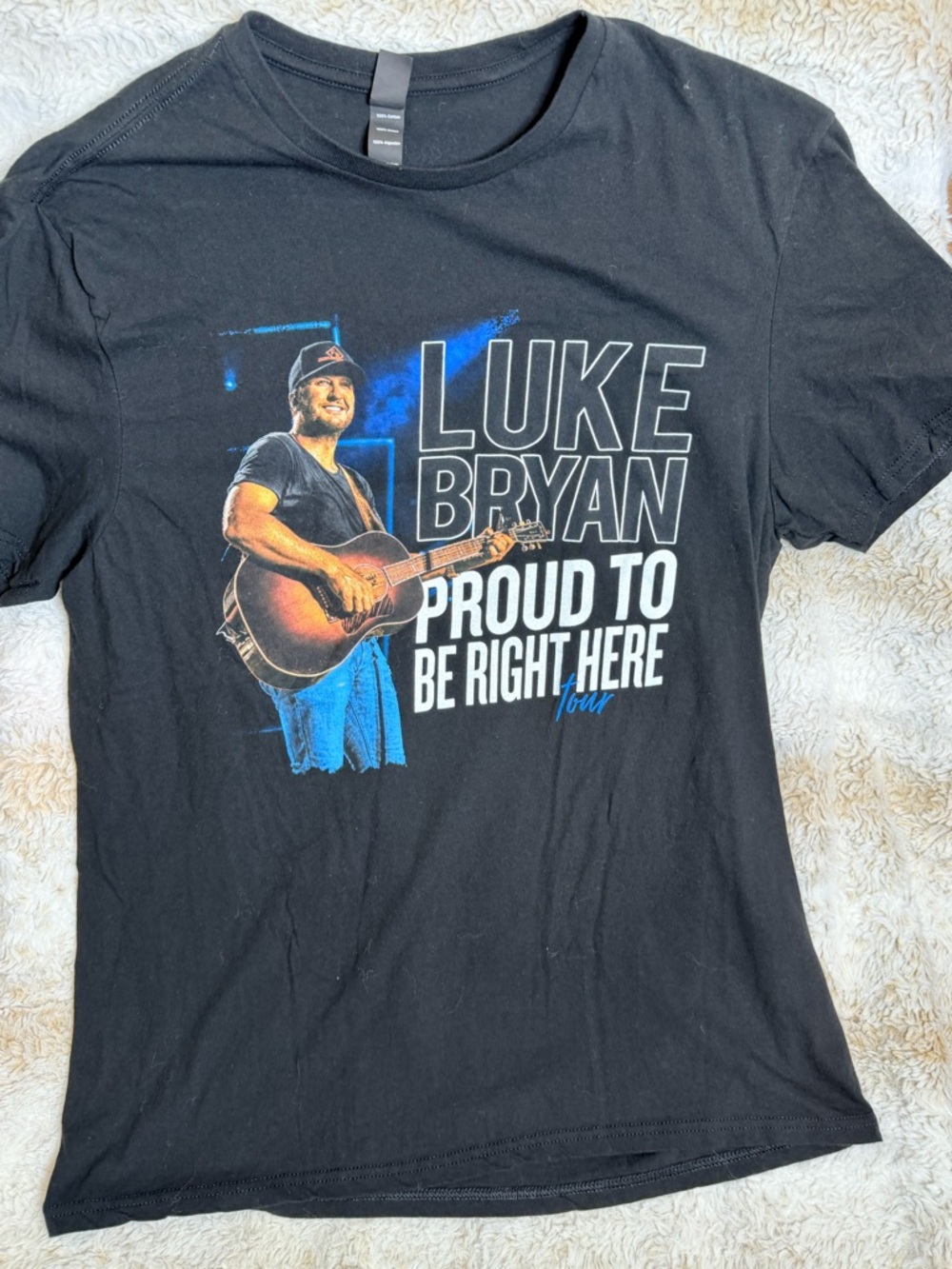 Luke Bryan 'Proud To Be Right Here' Black Graphic Tour T-Shirt